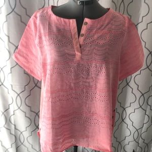 Pink sequined blouse